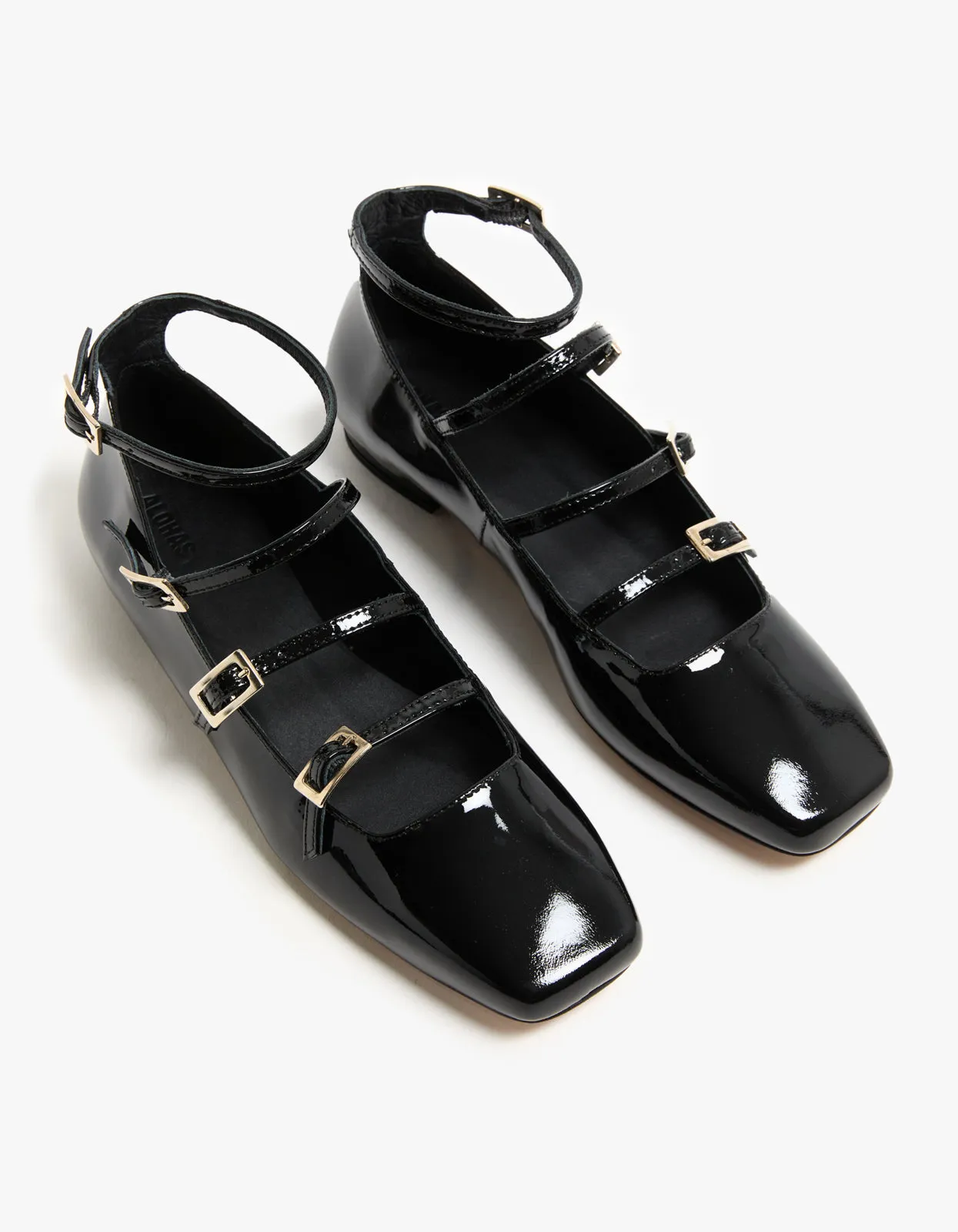 Luke Leather Ballet Flats - Onix Black