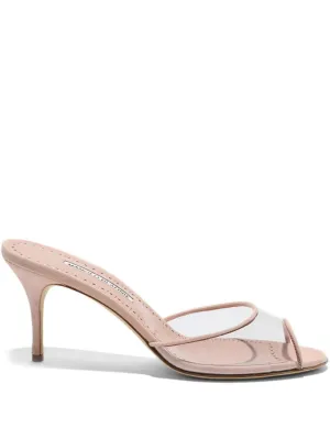 Manolo Blahnik Jadifa 70mm transparent mules