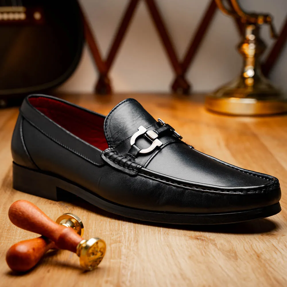 Marco Di Milano Cassarano in Black Calf Leather Loafers