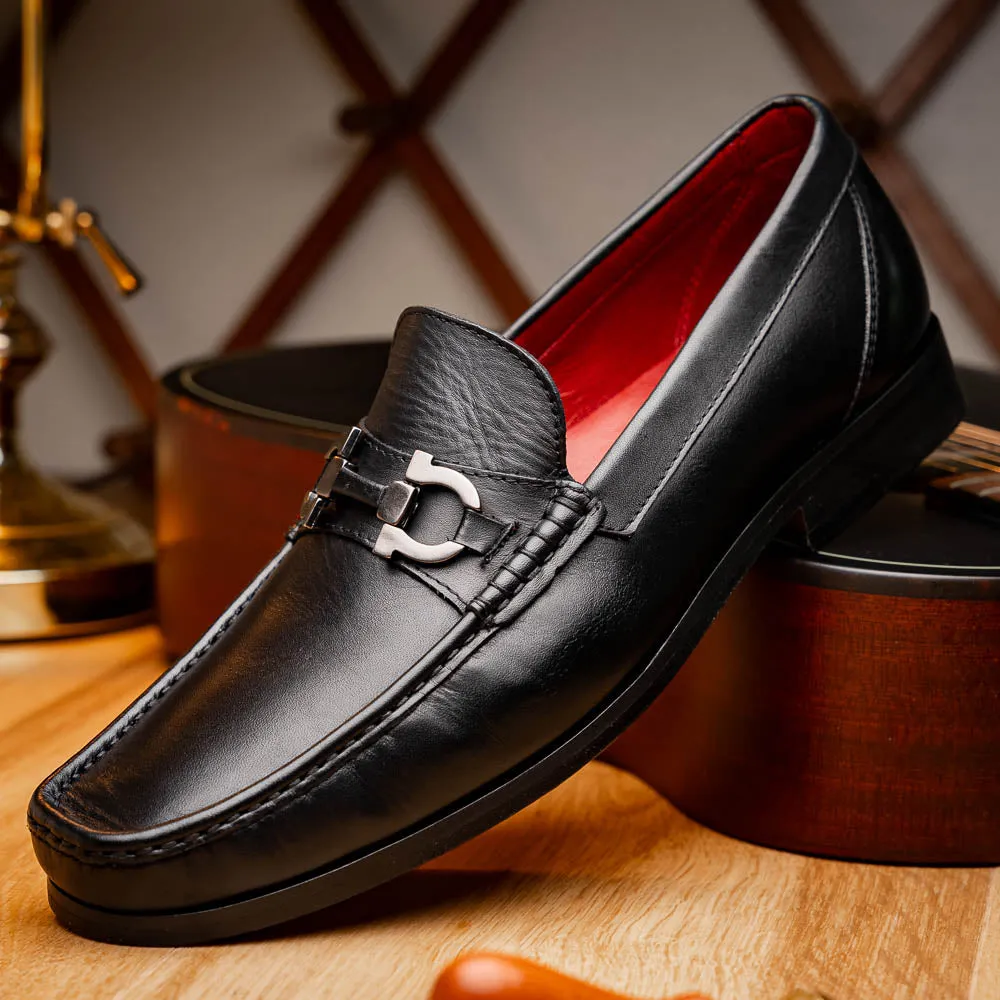 Marco Di Milano Cassarano in Black Calf Leather Loafers