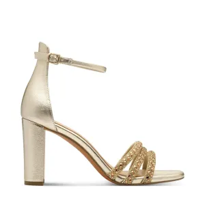 Marco Tozzi High Heel Strappy Sandal Crystal Gold