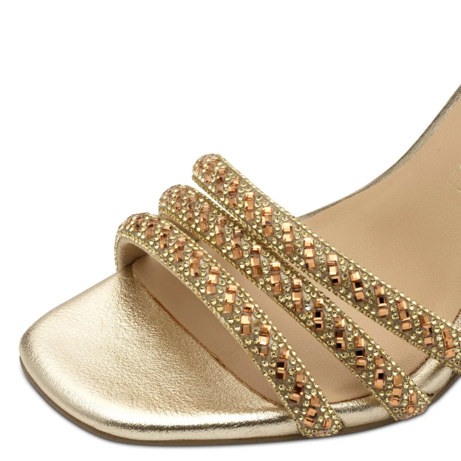 Marco Tozzi High Heel Strappy Sandal Crystal Gold