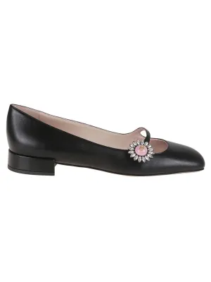 Mary-Jane Ballerina In Goatskin