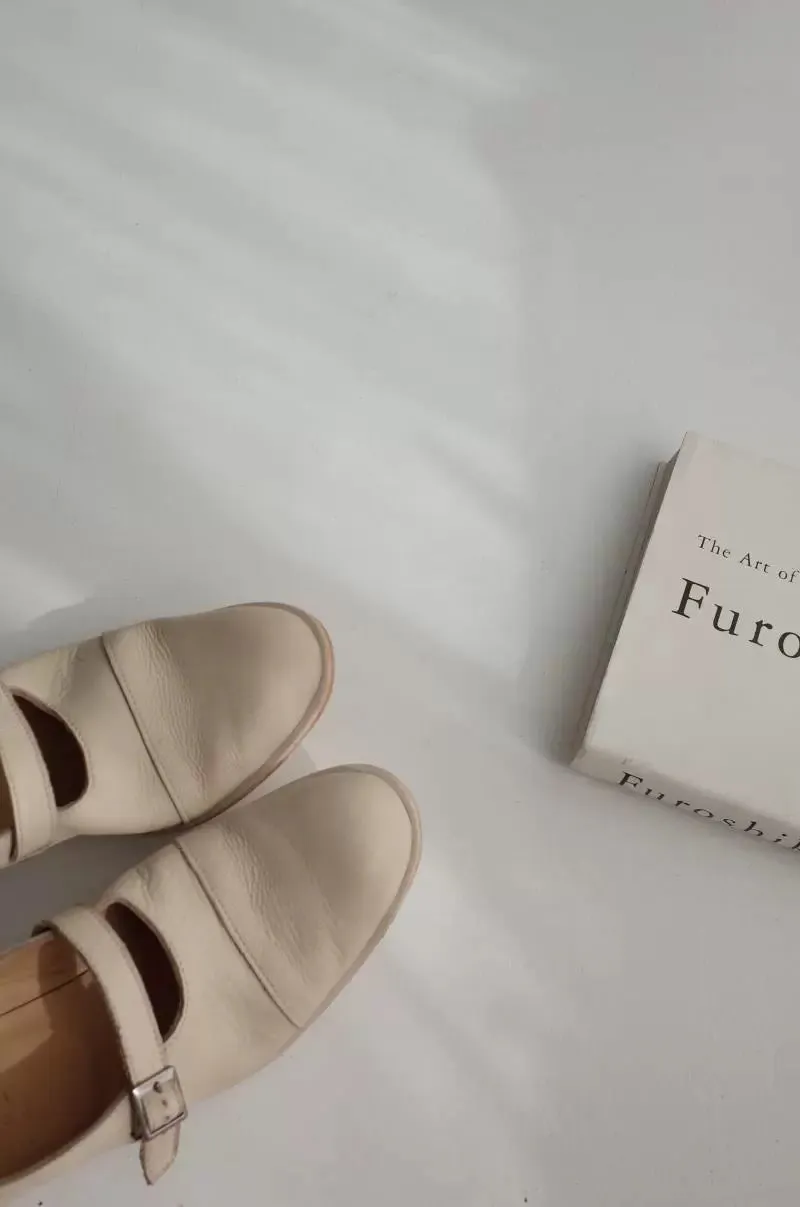 Mary Jane Leather Low Heels