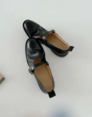 Mary Jane Leather Low Heels