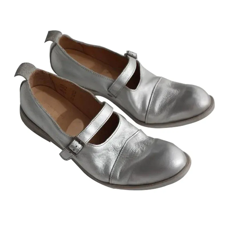 Mary Jane Leather Low Heels