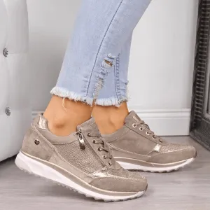 Mason | Fashion Lace-Up Sneakers with Zip for Women - Comfort Trainers