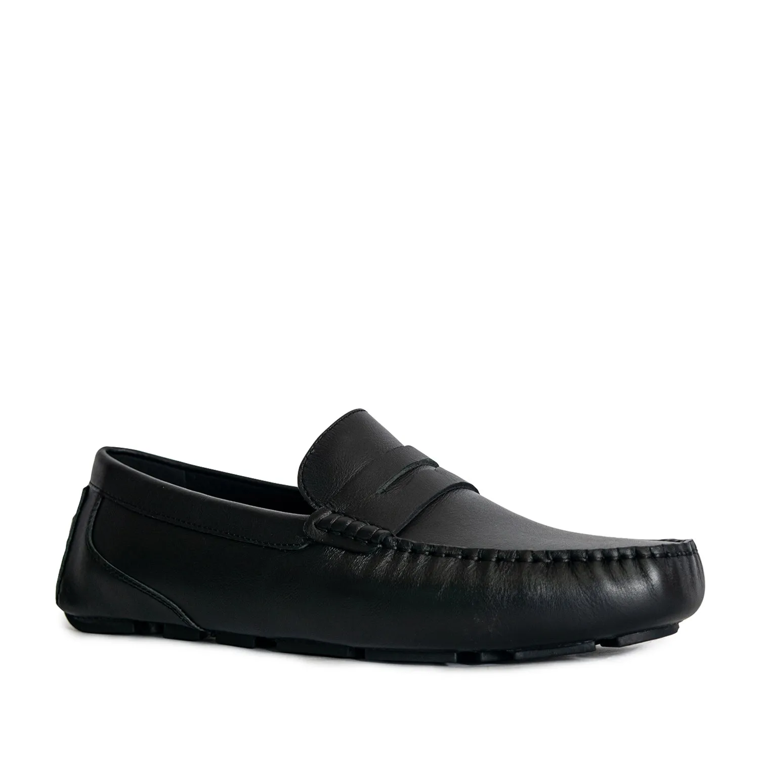 Men's Davenport Casual Penny Loafers - Black (25S00111)