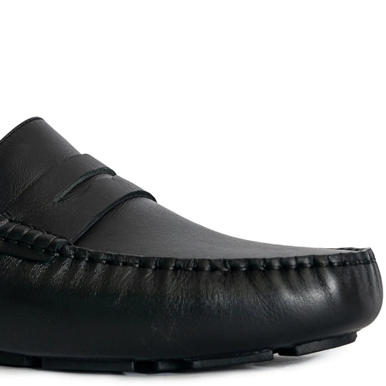 Men's Davenport Casual Penny Loafers - Black (25S00111)
