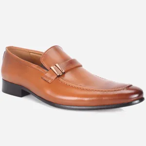 Mens "HUZIM" Leather Office Formal Slide In Shoes