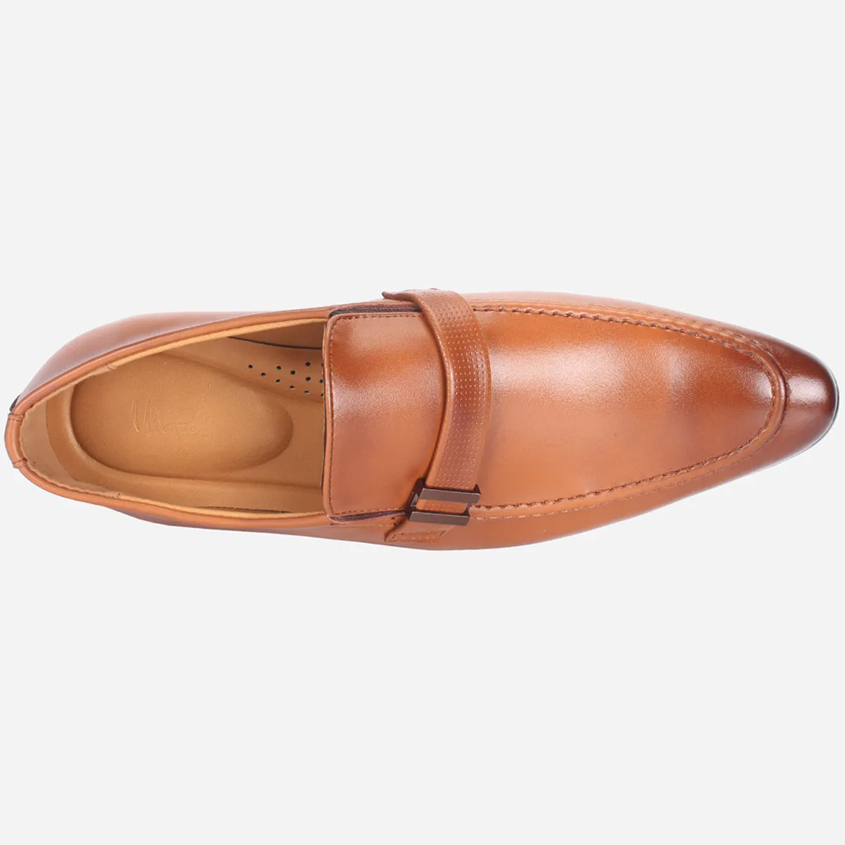 Mens "HUZIM" Leather Office Formal Slide In Shoes