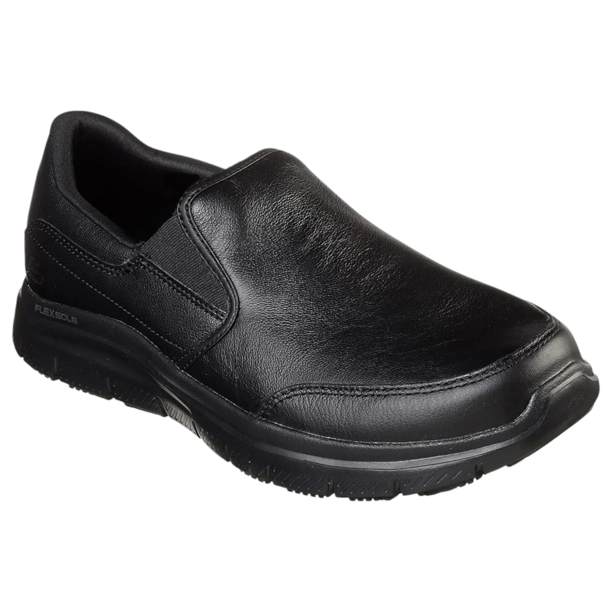 Mens Skechers Work Relaxed Fit: Flex Advantage Sr - Bronwood Work Black Shoes
