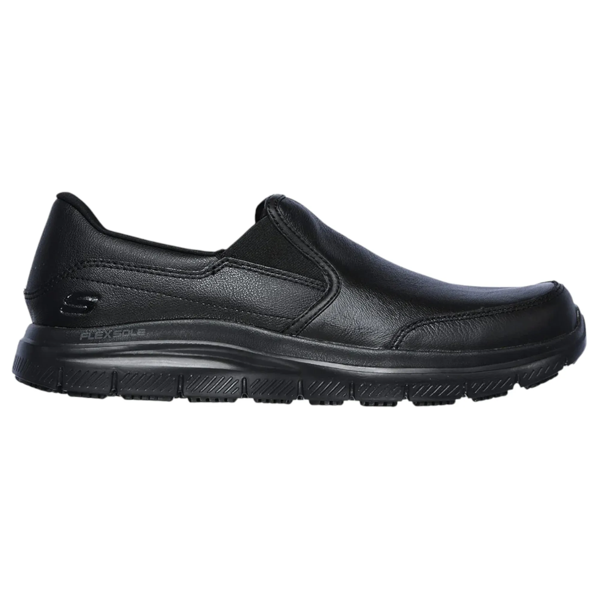 Mens Skechers Work Relaxed Fit: Flex Advantage Sr - Bronwood Work Black Shoes
