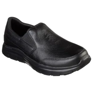 Mens Skechers Work Relaxed Fit: Flex Advantage Sr - Bronwood Work Black Shoes