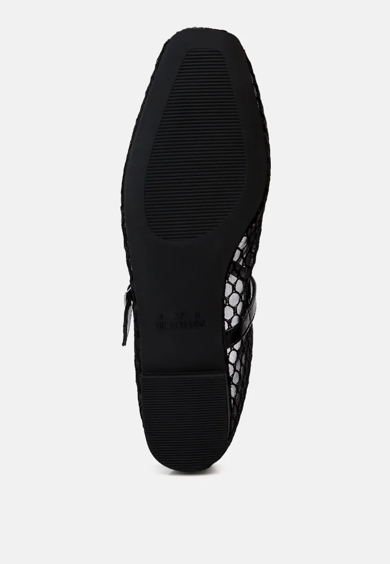 Mesh Mary Jane Flat By RAG