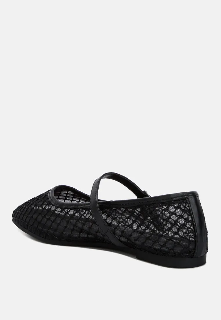 Mesh Mary Jane Flat By RAG
