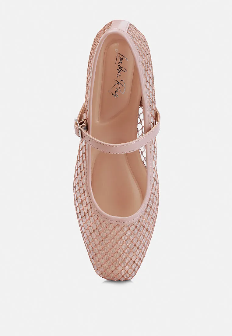 Mesh Mary Jane Flat By RAG