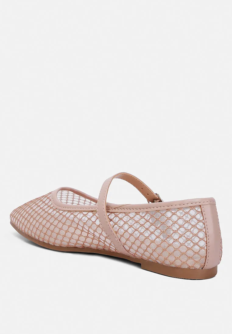 Mesh Mary Jane Flat By RAG