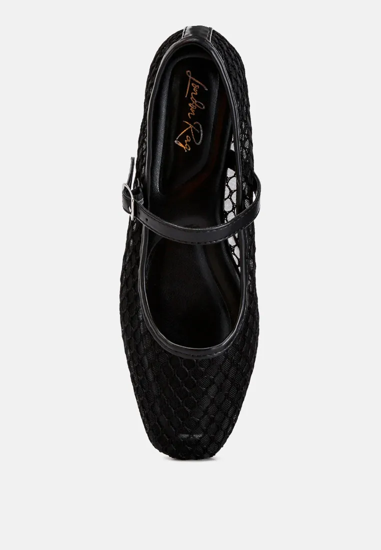 Mesh Mary Jane Flat By RAG