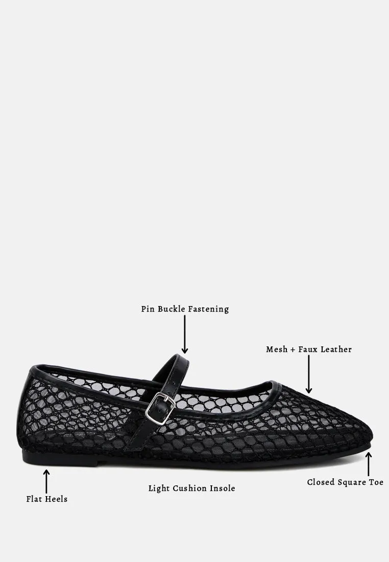 Mesh Mary Jane Flat By RAG