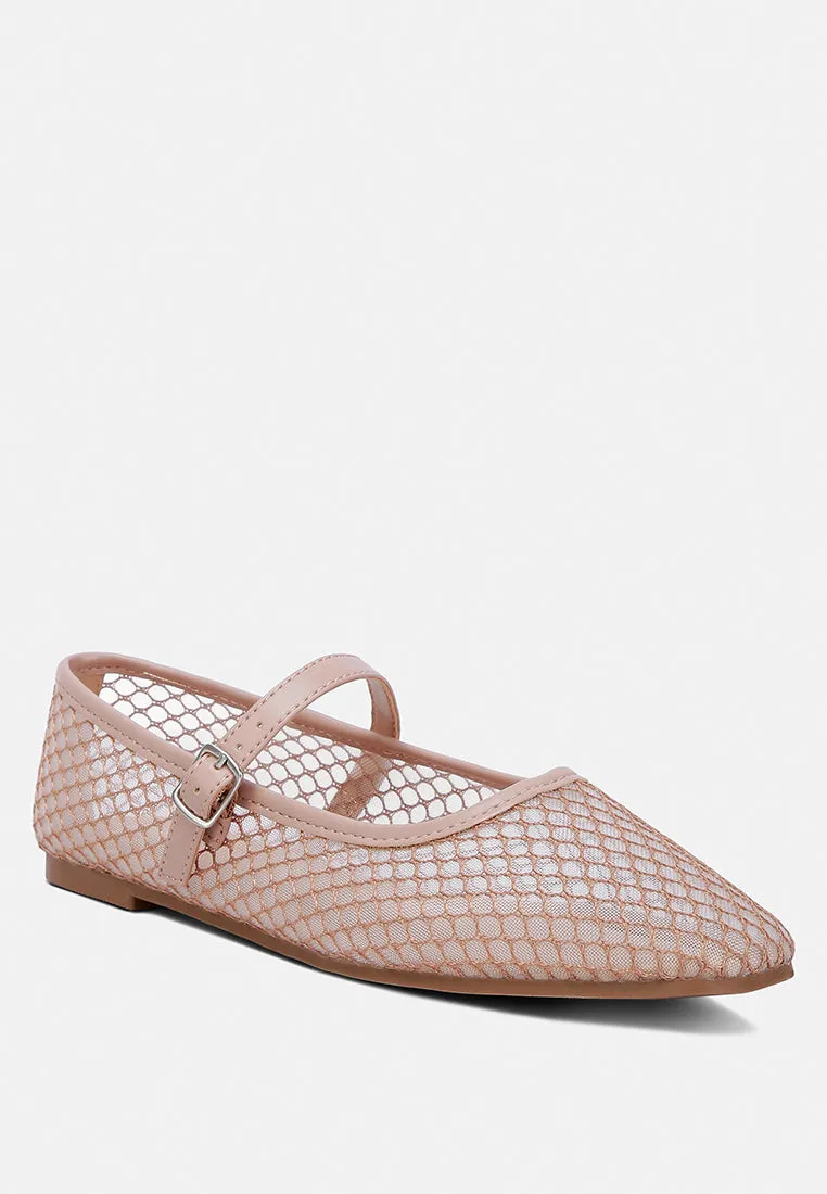 Mesh Mary Jane Flat By RAG