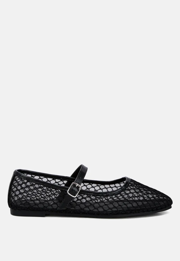 Mesh Mary Jane Flat By RAG