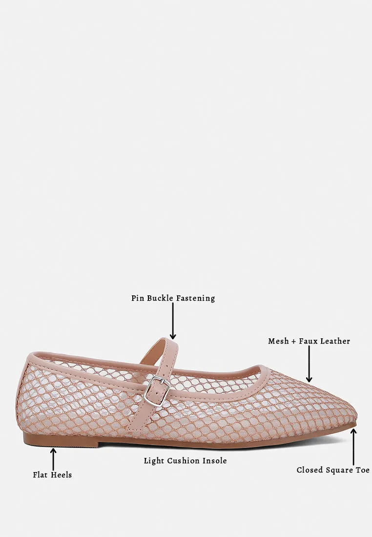 Mesh Mary Jane Flat By RAG