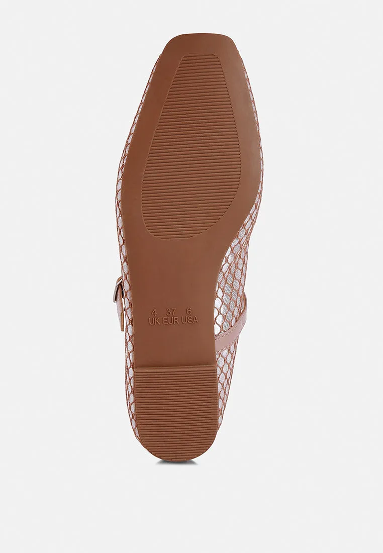 Mesh Mary Jane Flat By RAG