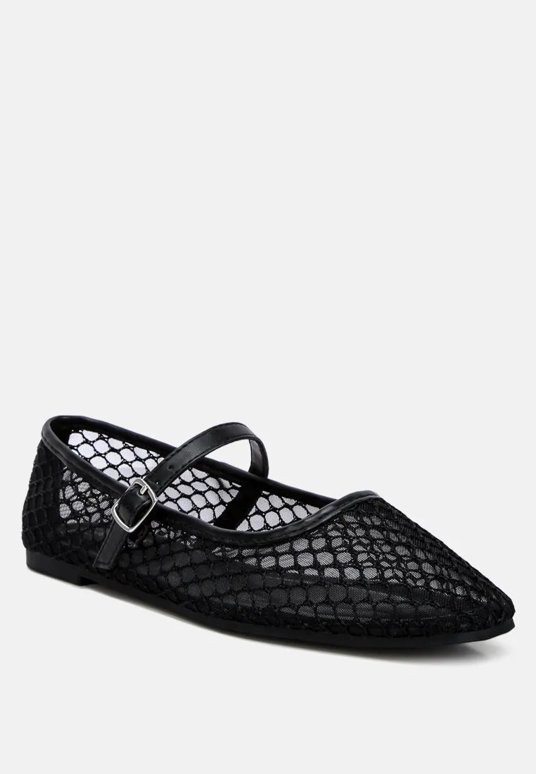 Mesh Mary Jane Flat By RAG