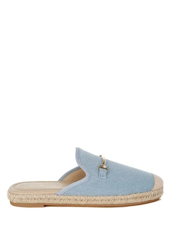 Midori Denim Slip-On Mules for Casual Summer Style