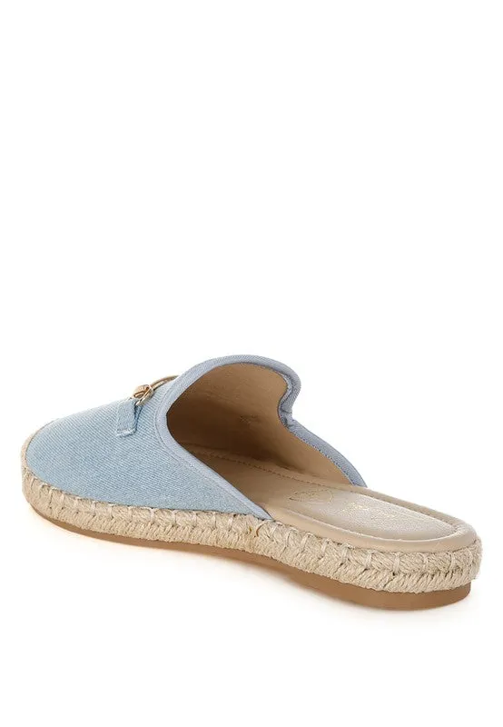 Midori Denim Slip-On Mules for Casual Summer Style