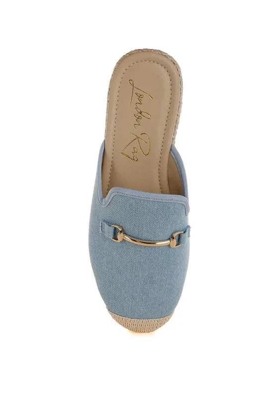 Midori Denim Slip-On Mules for Casual Summer Style