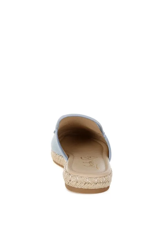 Midori Denim Slip-On Mules for Casual Summer Style