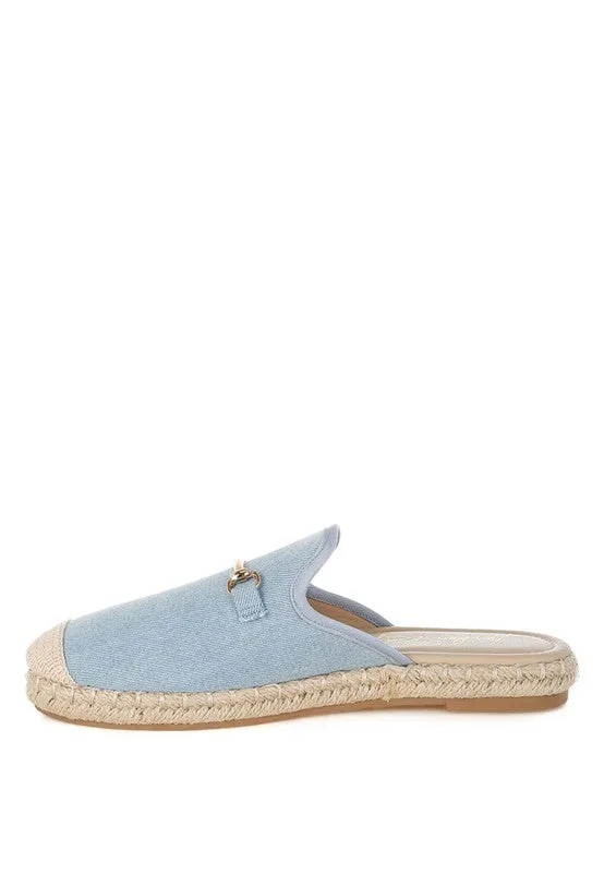 Midori Denim Slip-On Mules for Casual Summer Style