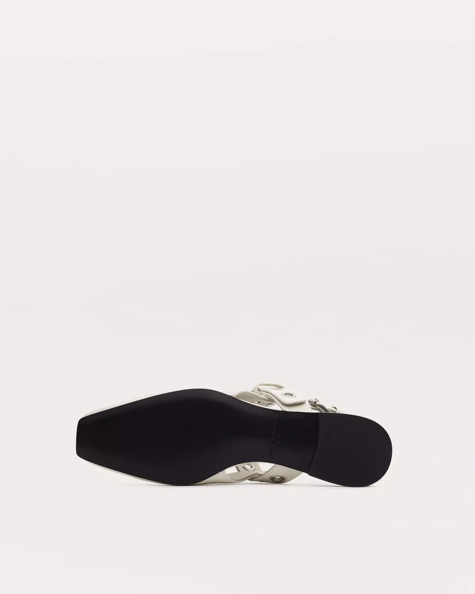 Moto Astra Leather Slingback Flats in Antique White