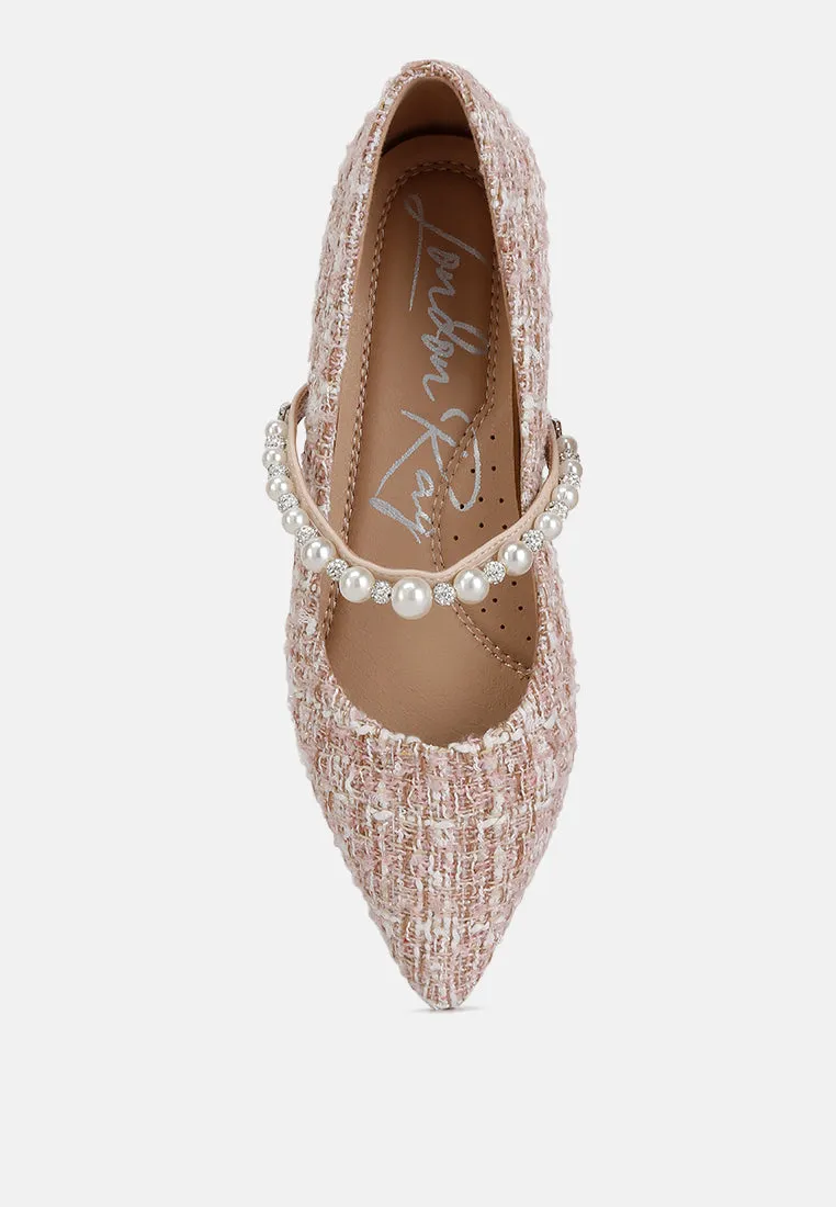 Mowie Tweed Mary Jane Ballet Flats