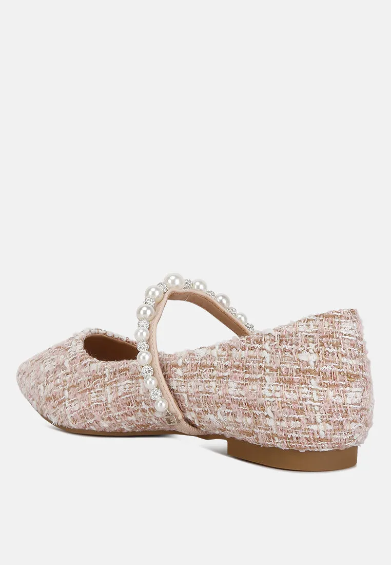 Mowie Tweed Mary Jane Ballet Flats