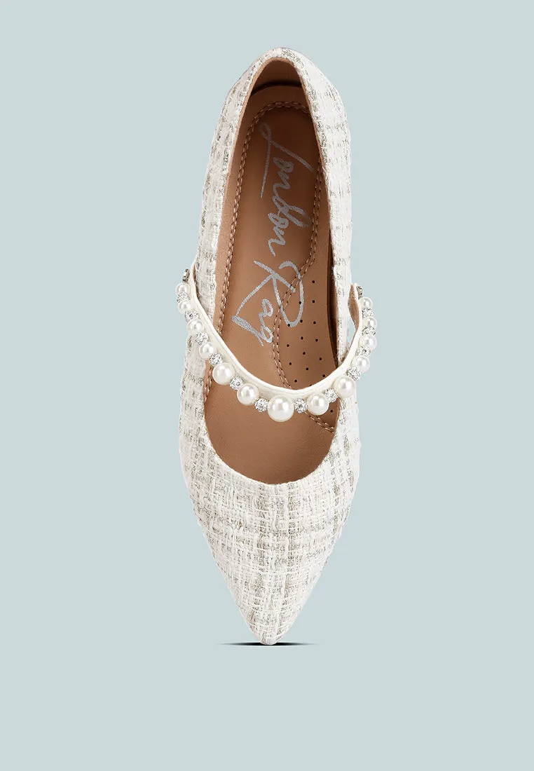 Mowie Tweed Mary Jane Ballet Flats