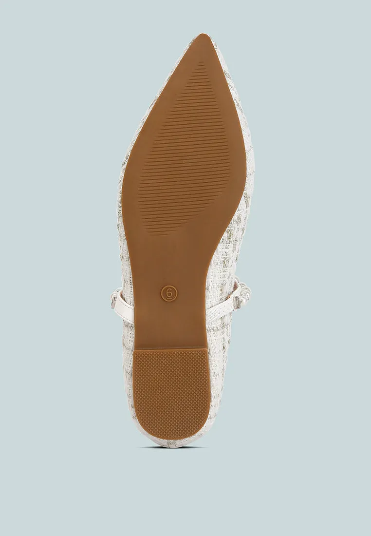 Mowie Tweed Mary Jane Ballet Flats
