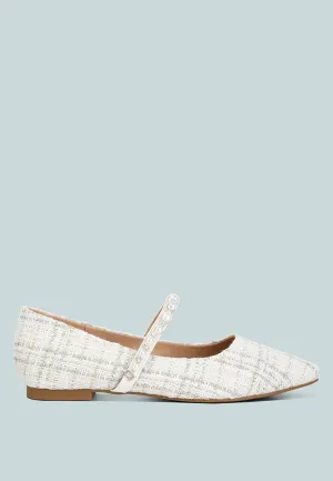 Mowie Tweed Mary Jane Ballet Flats