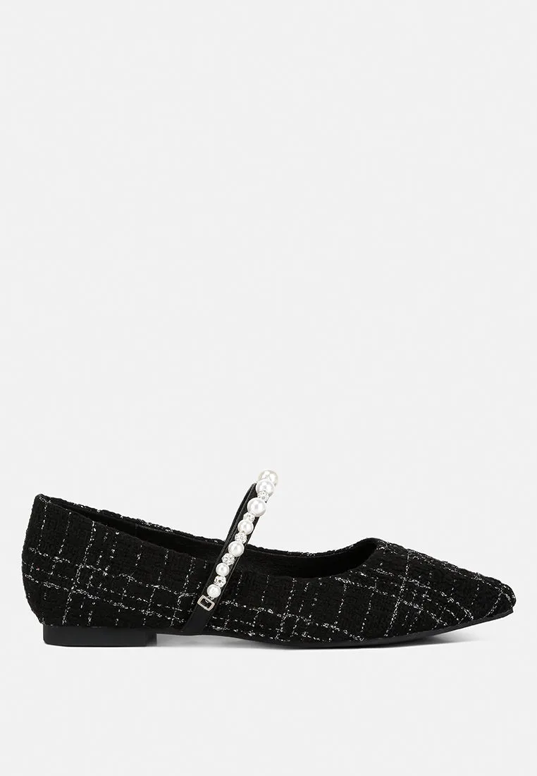 Mowie Tweed Mary Jane Ballet Flats