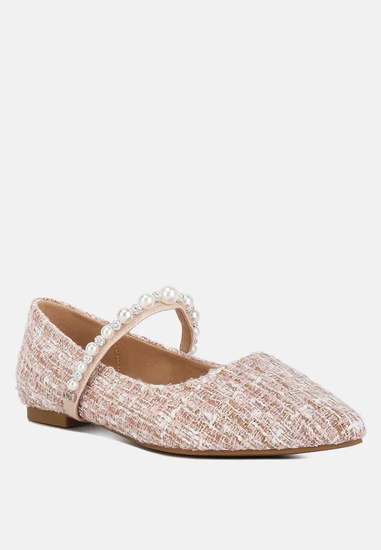 Mowie Tweed Mary Jane Ballet Flats