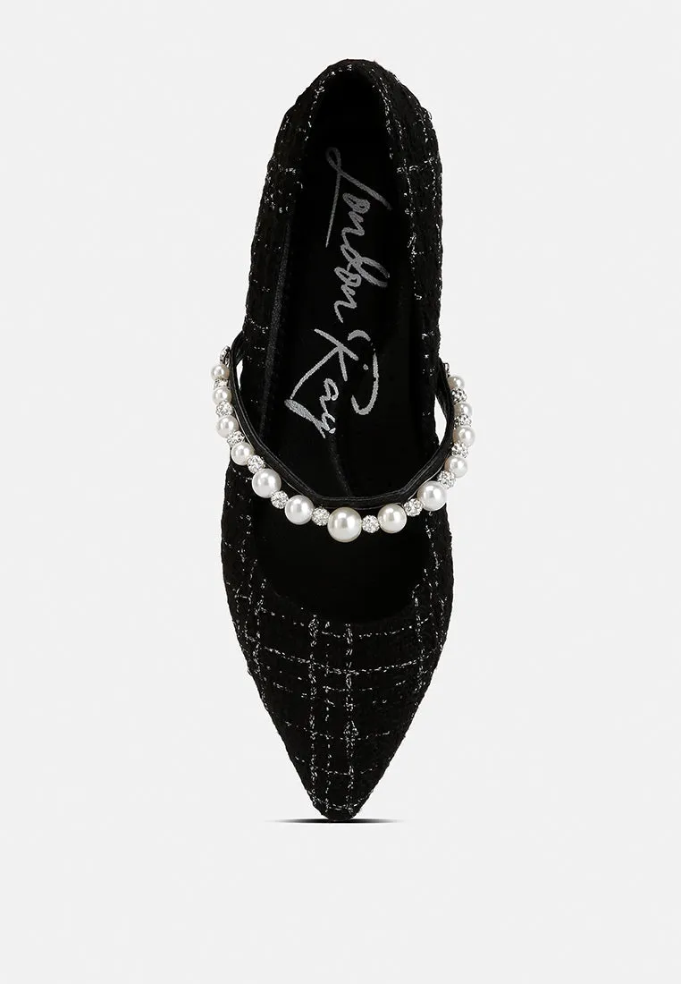 Mowie Tweed Mary Jane Ballet Flats