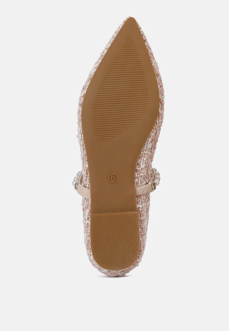 Mowie Tweed Mary Jane Ballet Flats