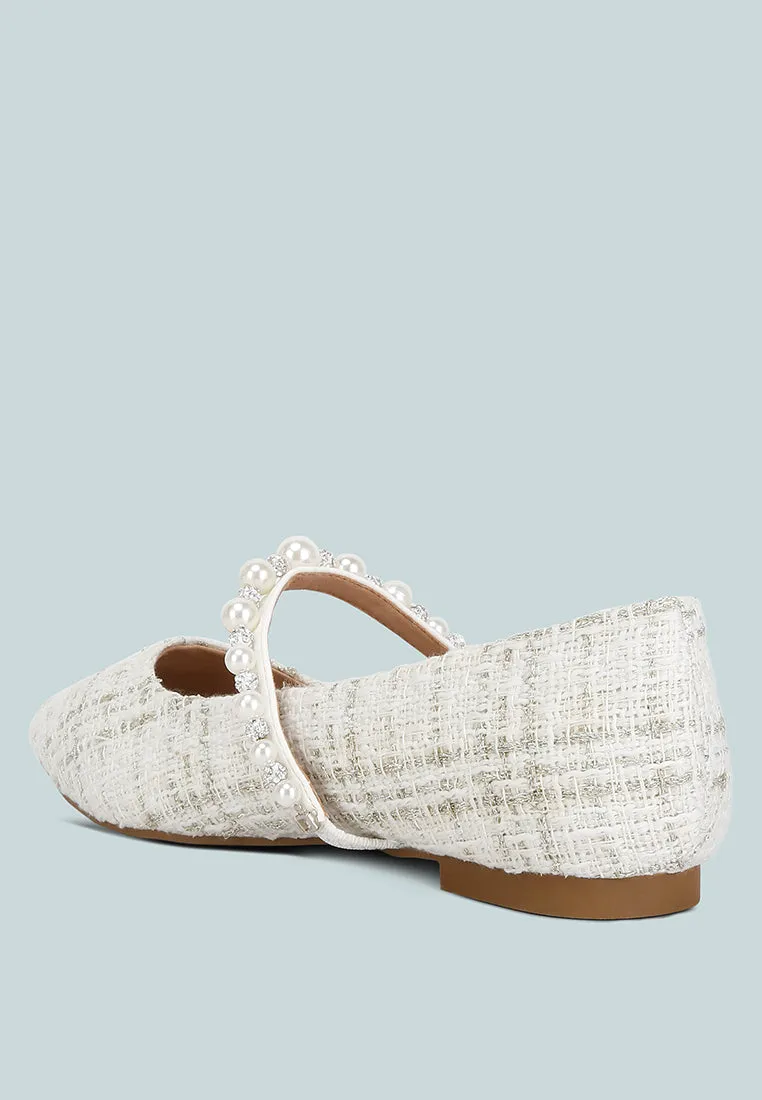 Mowie Tweed Mary Jane Ballet Flats