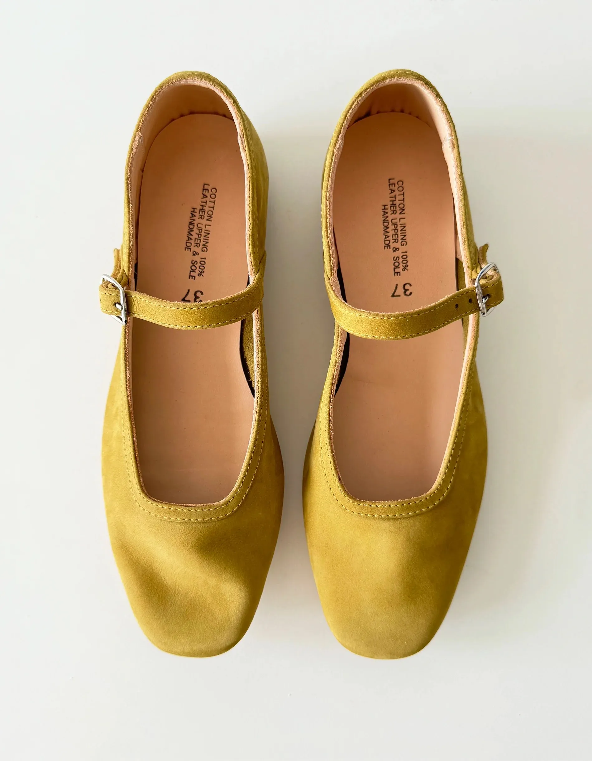 Mustard Yellow Mary Jane Flats