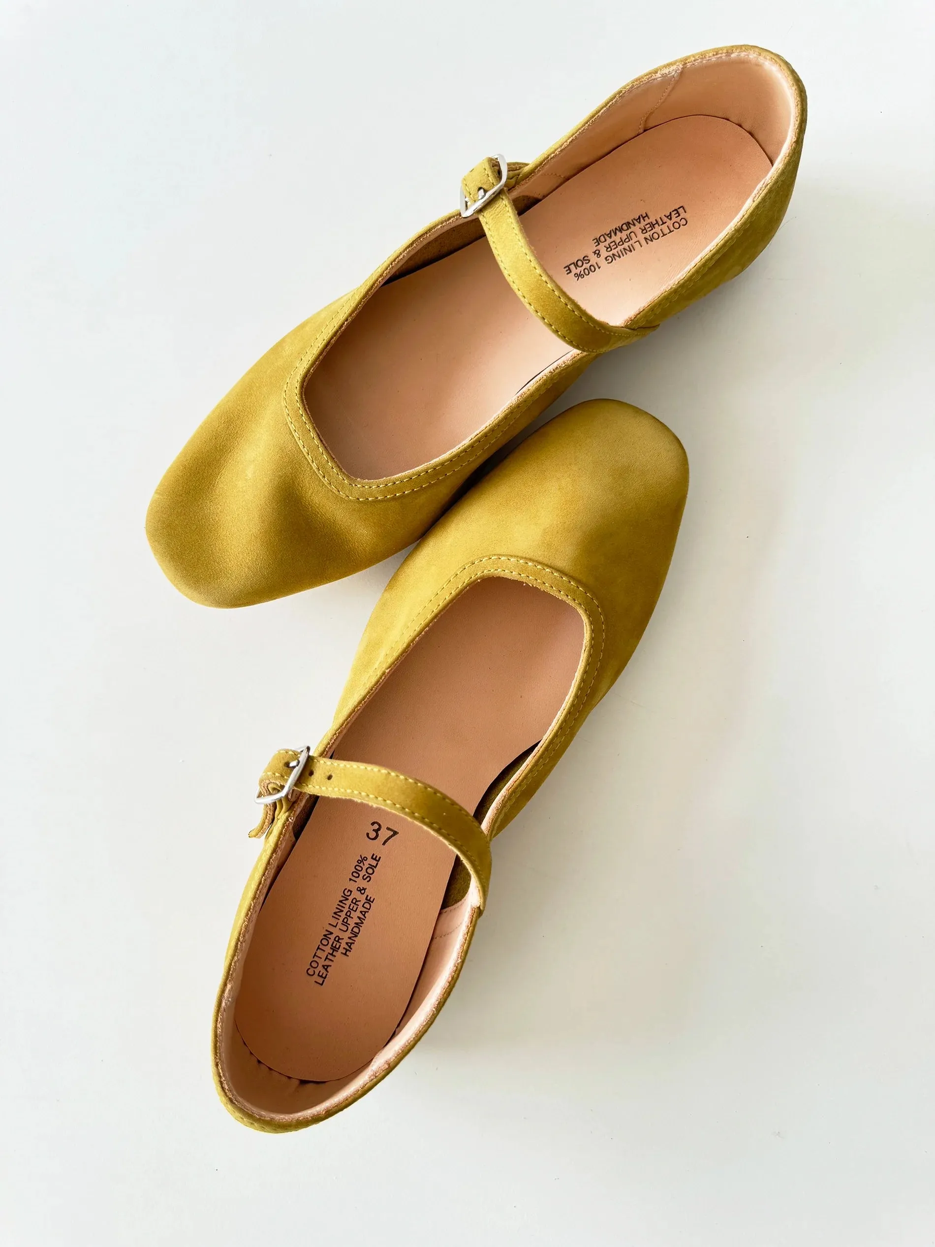 Mustard Yellow Mary Jane Flats