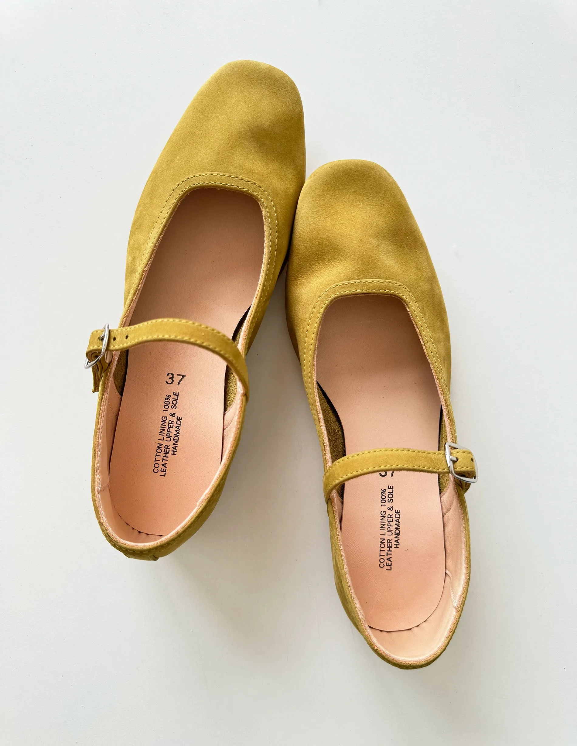 Mustard Yellow Mary Jane Flats