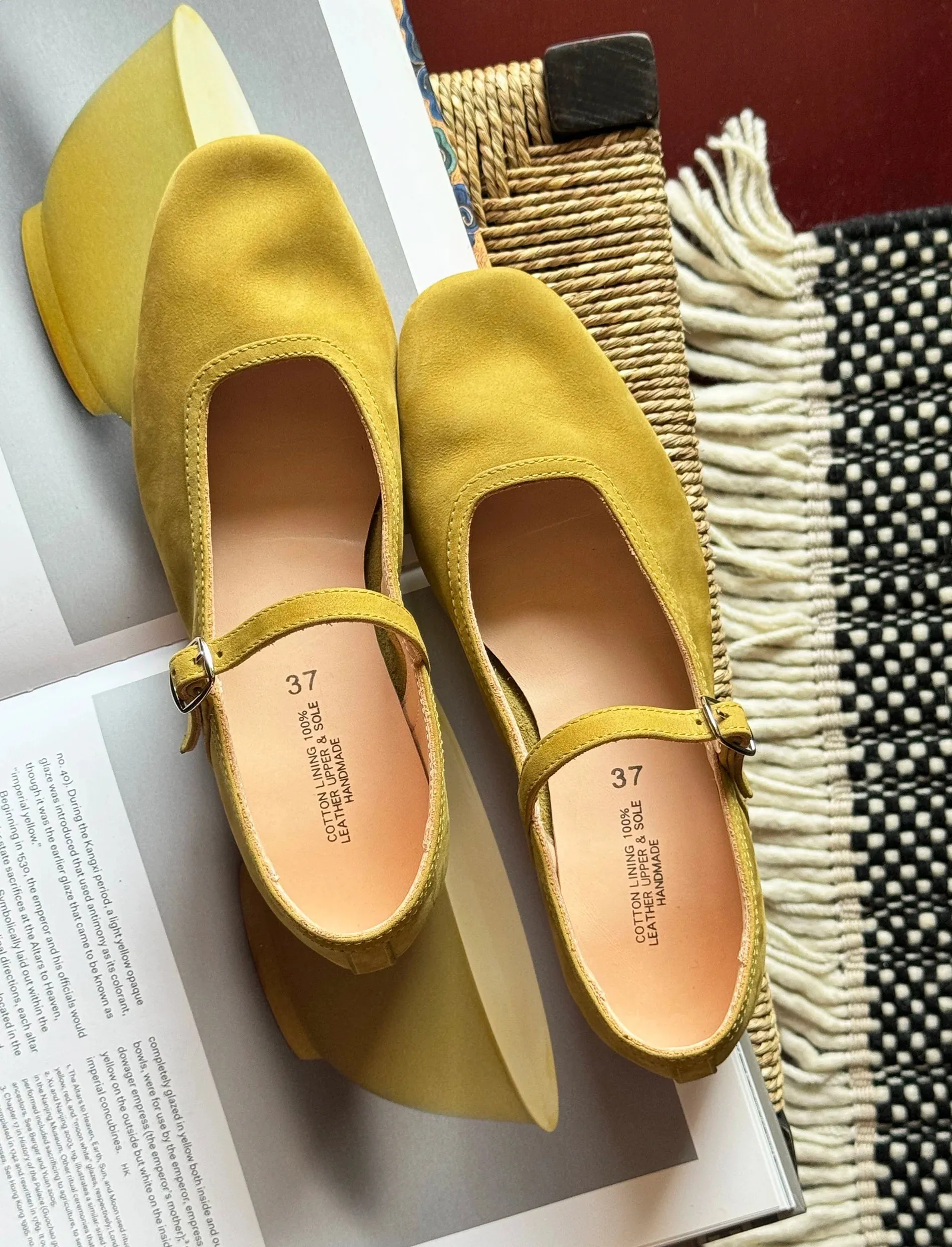 Mustard Yellow Mary Jane Flats