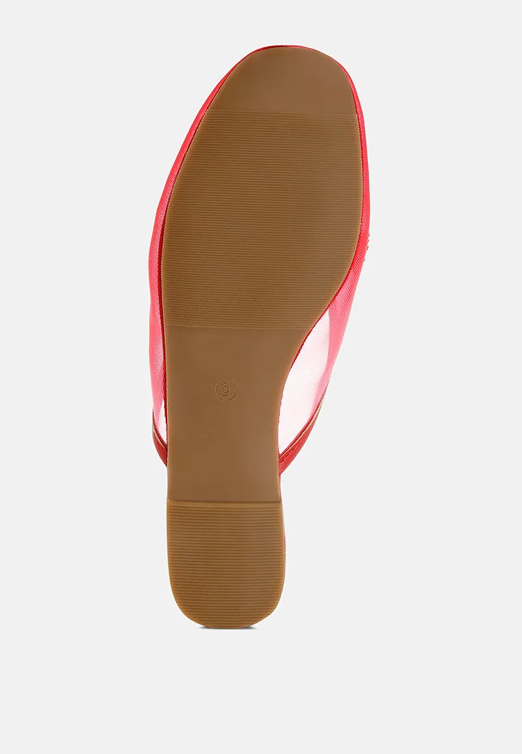 Nahra Mesh Sequin Beaded Mules